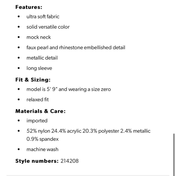 Maurice’s sweater pearl rhinestone embellished NWT gray size 1X plus relaxed fit - Picture 9 of 9